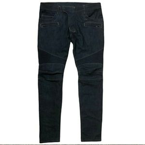 BALMAIN Men’s Moto Biker Dark Wash JeansEUC!